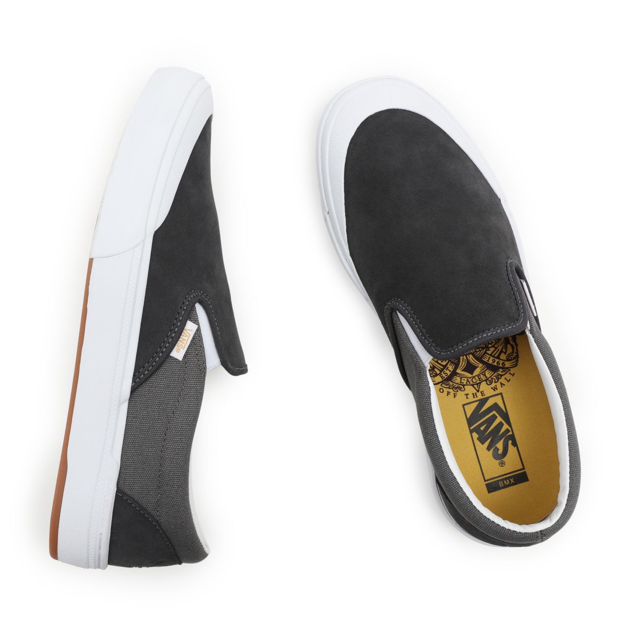 Vans X Dan Lacey BMX Slip-On Grey Classic Mens Womens - (Dan Lacey) Asphalt/Pewter VN0A5JIS83E Shoes