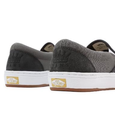 Vans X Dan Lacey BMX Slip-On Grey Classic Mens Womens - (Dan Lacey) Asphalt/Pewter VN0A5JIS83E Shoes