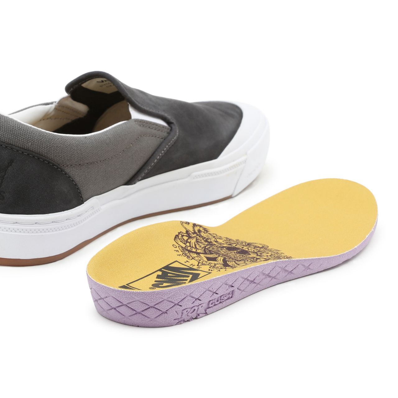 Vans X Dan Lacey BMX Slip-On Grey Classic Mens Womens - (Dan Lacey) Asphalt/Pewter VN0A5JIS83E Shoes