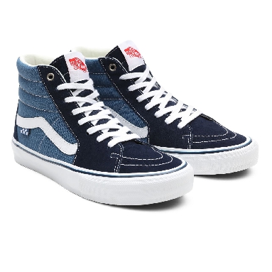 Vans Skate SK8-Hi Blue Classic Mens Womens - Navy/White VN0A5FCCNAV Shoes