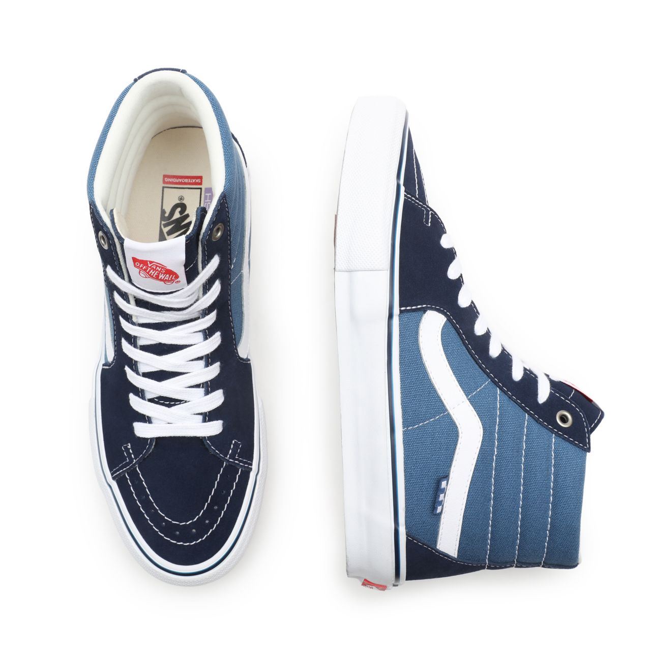 Vans Skate SK8-Hi Blue Classic Mens Womens - Navy/White VN0A5FCCNAV Shoes