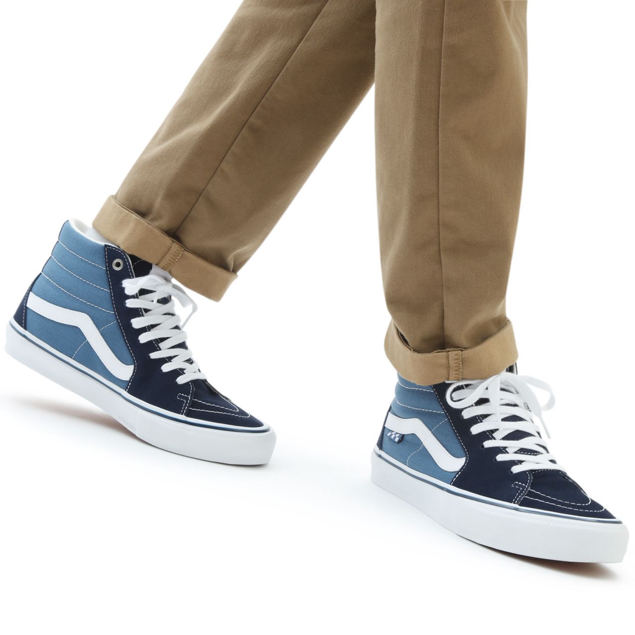 Vans Skate SK8-Hi Blue Classic Mens Womens - Navy/White VN0A5FCCNAV Shoes