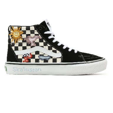 Vans x Skateistan Skate Sk8-Hi Black Classic Mens Womens - (Skateistan) Checkerboard VN0A5FCC89C Shoes