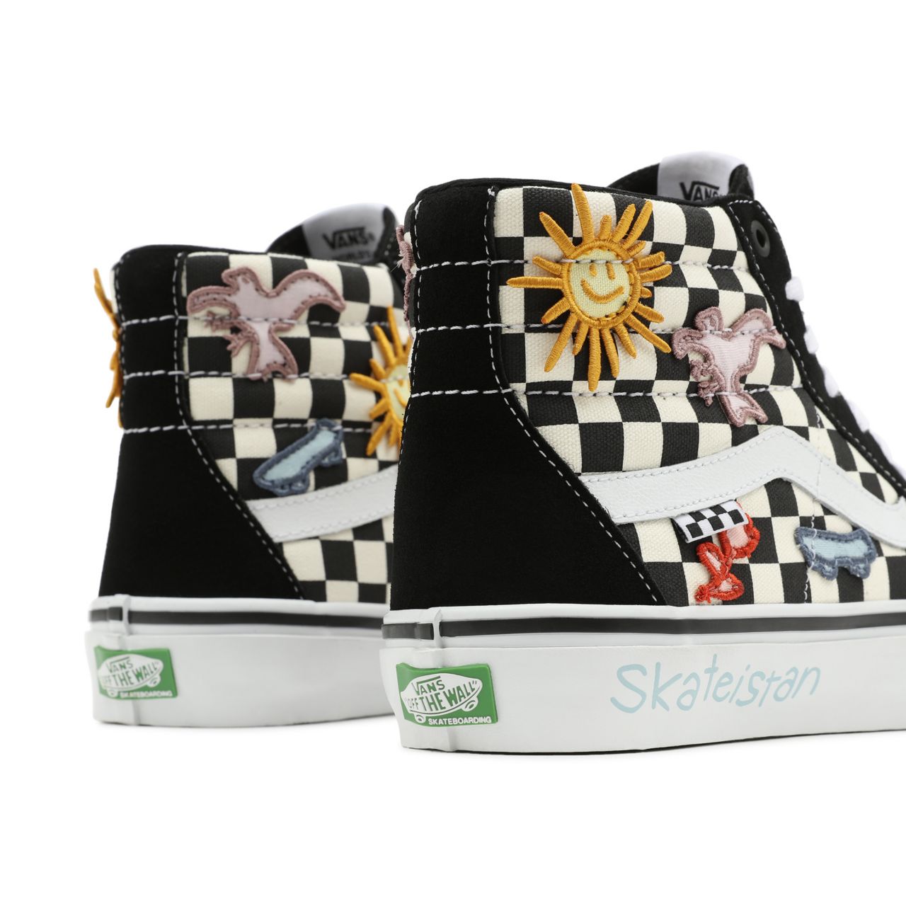 Vans x Skateistan Skate Sk8-Hi Black Classic Mens Womens - (Skateistan) Checkerboard VN0A5FCC89C Shoes