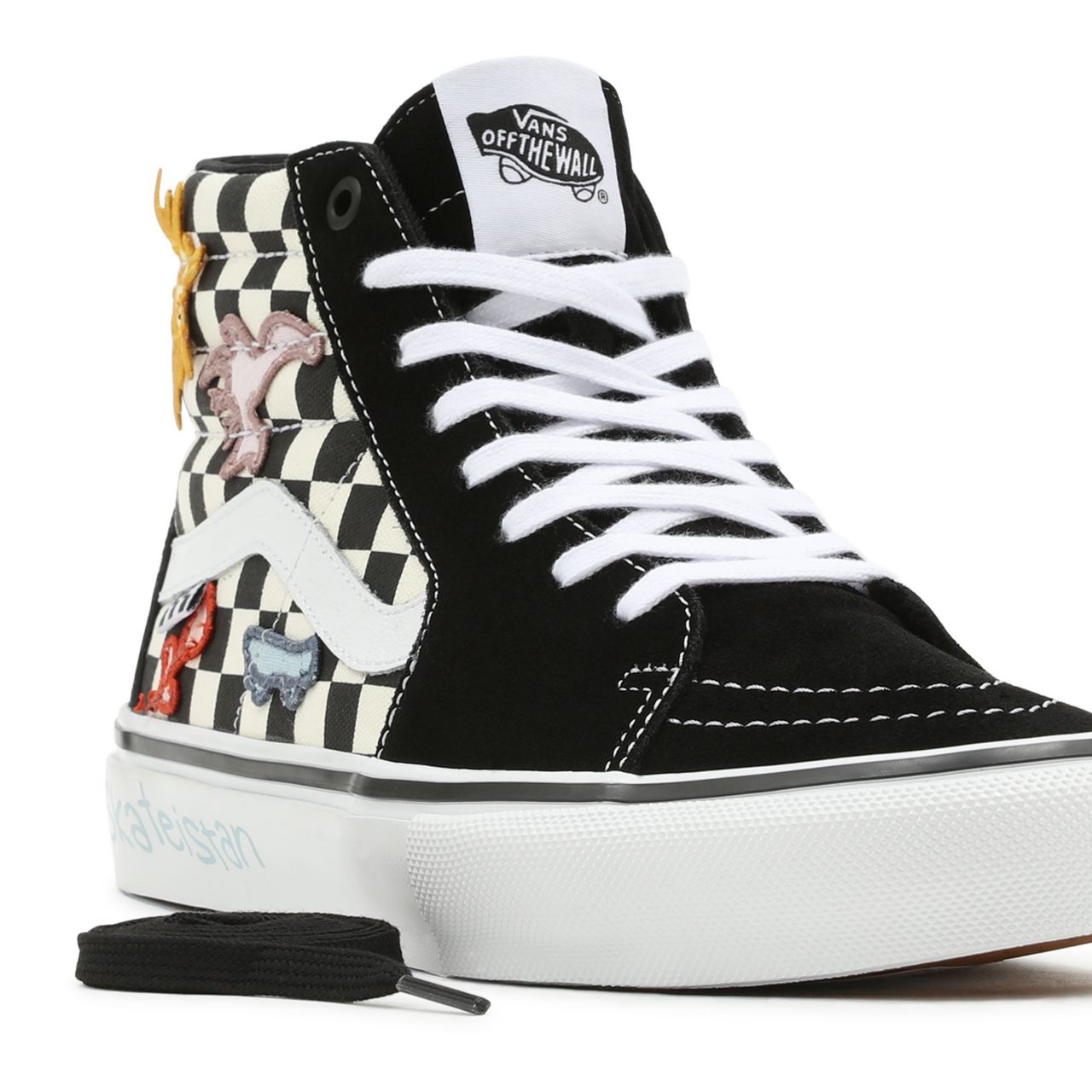 Vans x Skateistan Skate Sk8-Hi Black Classic Mens Womens - (Skateistan) Checkerboard VN0A5FCC89C Shoes