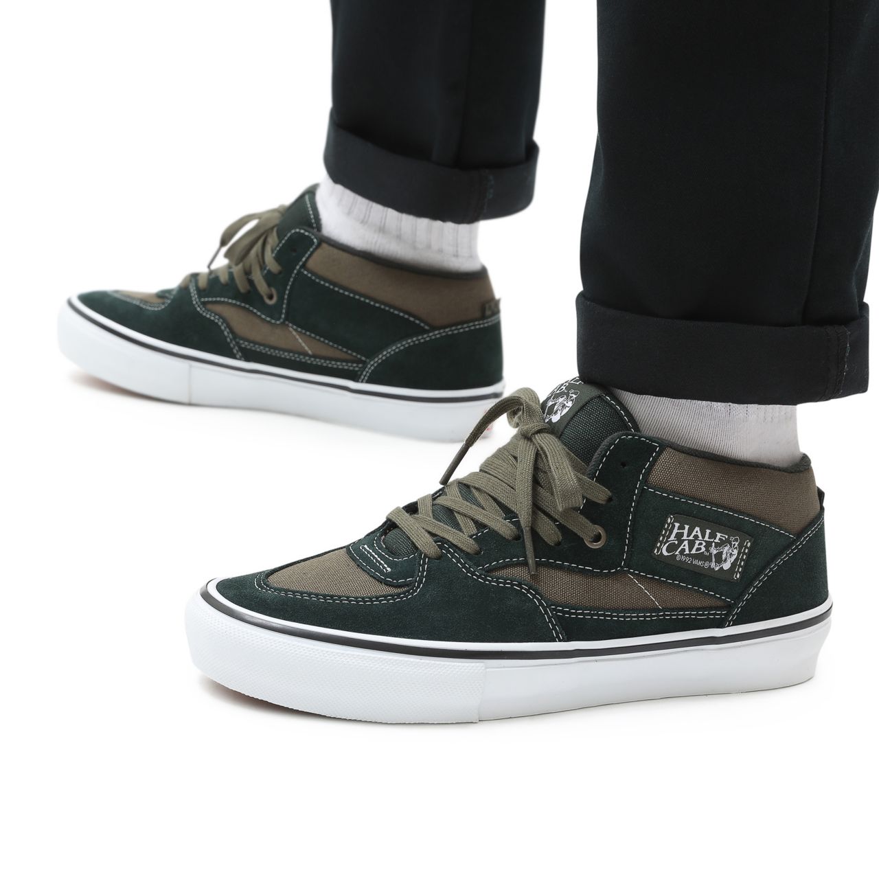 Vans Skate Half Cab Green Classic Mens Womens - scarab/military VN0A5FCD9CR Shoes