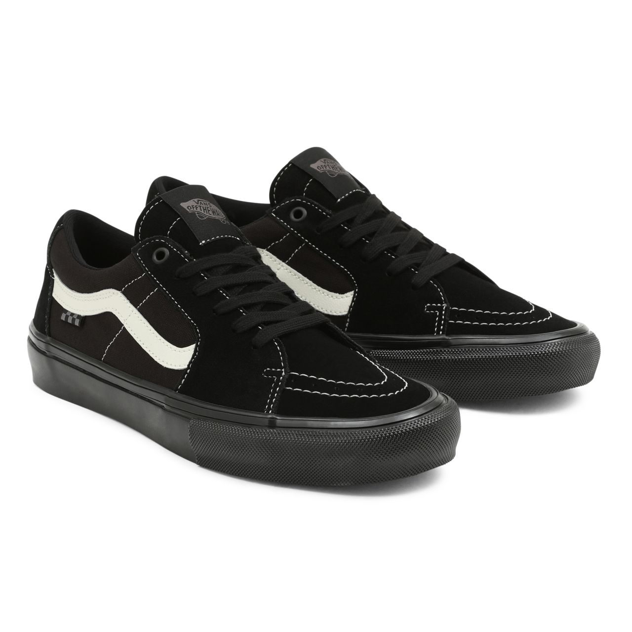 Vans Skate Sk8-Low Black Classic Mens Womens - Black/Marshmallow VN0A5FCF1KP Shoes