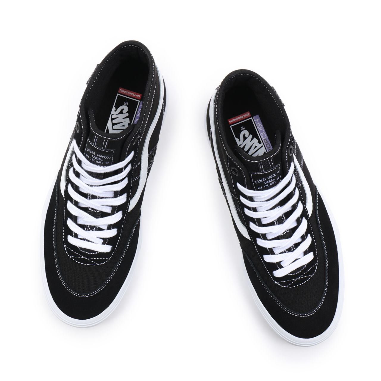 Vans Crockett High Black Classic Mens Womens - Black/White VN0A5JIGY28 Shoes