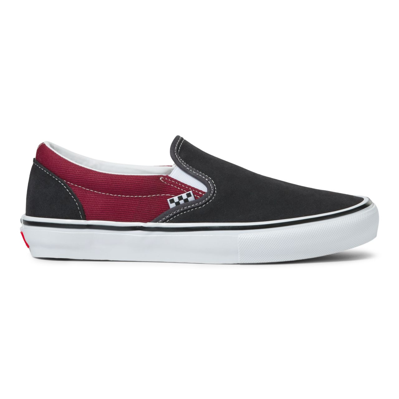 Vans Skate Slip-On Red Classic Mens Womens - asphalt/pomegranate VN0A5FCA249 Shoes