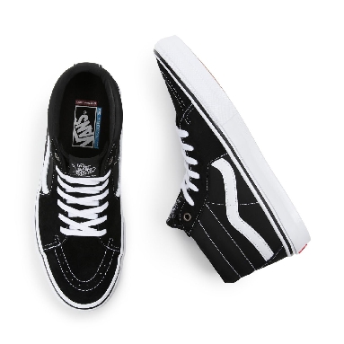 Vans Skate Grosso Mid Black Classic Mens Womens - black/white/emo leather VN0A5FCG625 Shoes