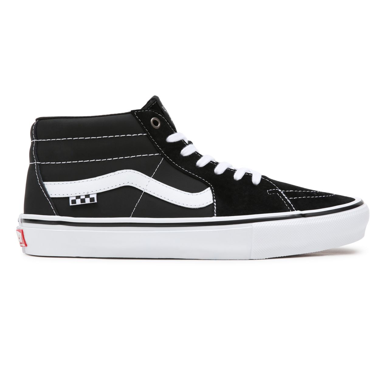 Vans Skate Grosso Mid Black Classic Mens Womens - black/white/emo leather VN0A5FCG625 Shoes