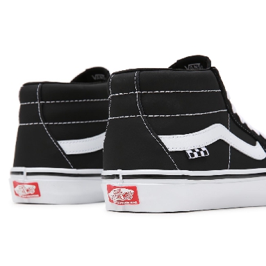 Vans Skate Grosso Mid Black Classic Mens Womens - black/white/emo leather VN0A5FCG625 Shoes