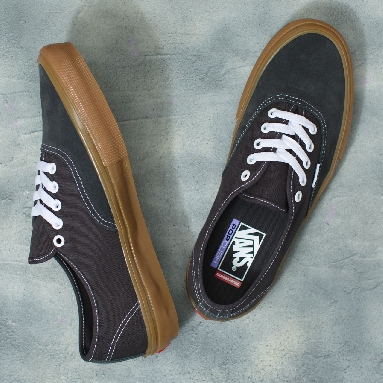 Vans Skate Authentic Black Classic Mens Womens - raven/gum VN0A5FC8241 Shoes