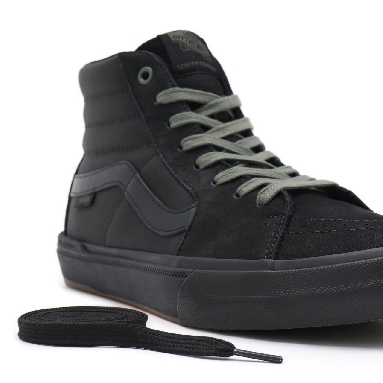 Vans BMX Sk8-Hi Black Classic Mens Womens - (Scotty Cranmer) black/thyme VN0A5JIQ9BH Shoes