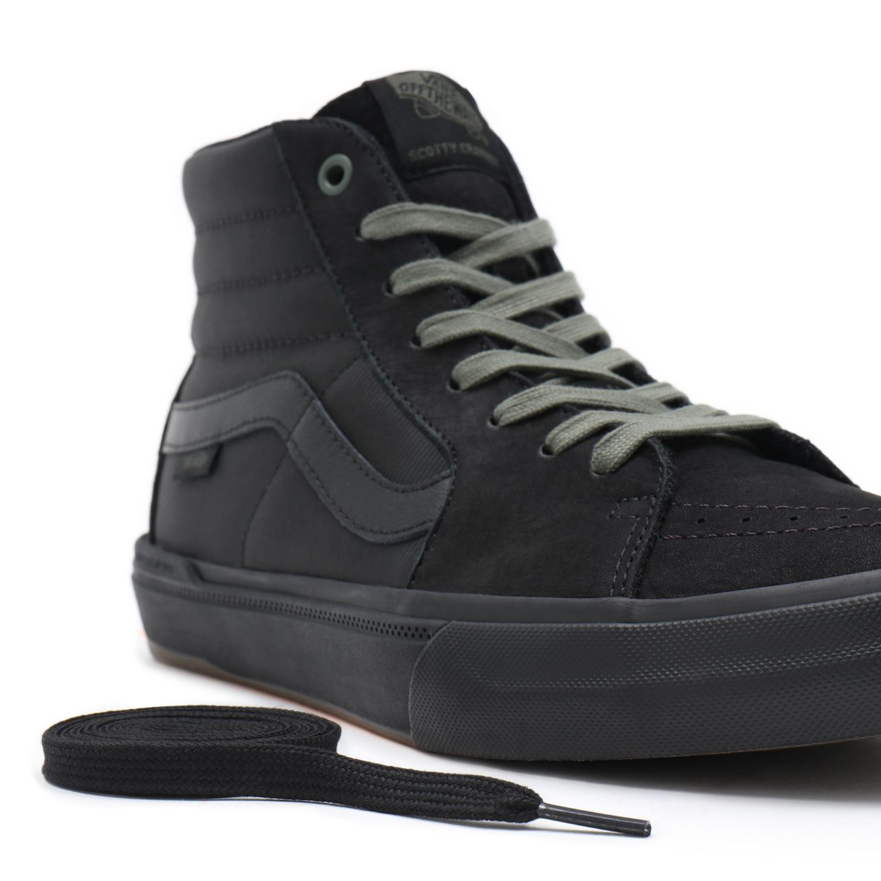 Vans BMX Sk8-Hi Black Classic Mens Womens - (Scotty Cranmer) black/thyme VN0A5JIQ9BH Shoes