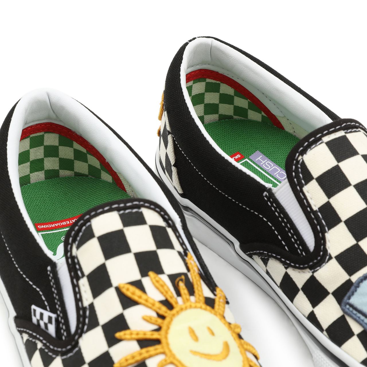 Vans x Skateistan Skate Slip-On Black Classic Mens Womens - (Skateistan) Checkerboard VN0A5FCA89C Shoes