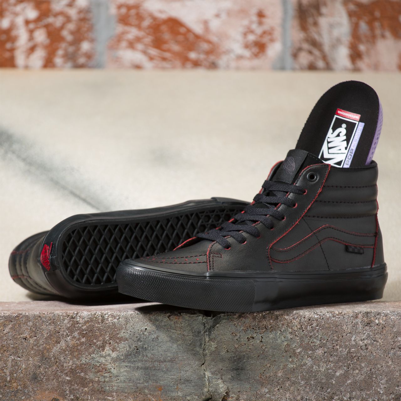 Vans Wearaway Skate Sk8-Hi Black Classic Mens Womens - (Wearaway) hot sauce VN0A5FCC9CX Shoes