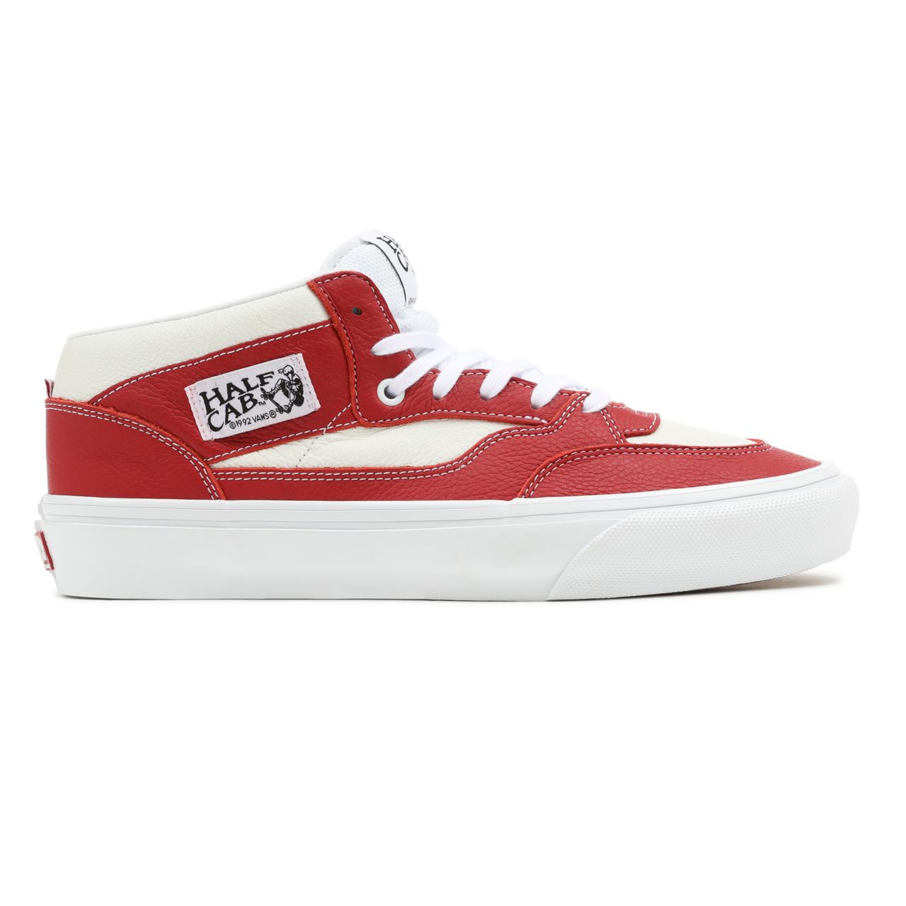 Vans Sport Leather Skate Half Cab 92 White Classic Mens Womens - (Sport Leather) Chili Pepper/White VN0A5KYA82E Shoes