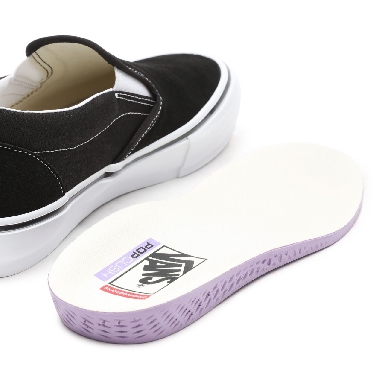 Vans Skate Slip-On Black Classic Mens Womens - Black/White VN0A5FCAY28 Shoes