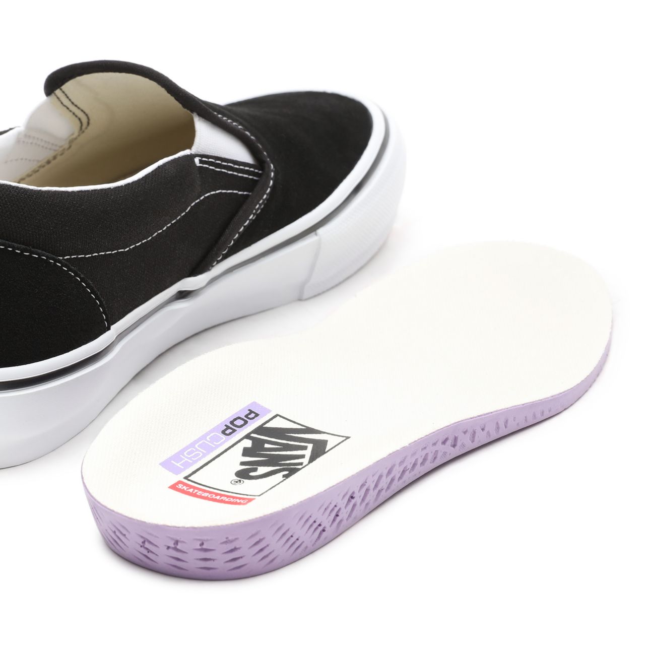 Vans Skate Slip-On Black Classic Mens Womens - Black/White VN0A5FCAY28 Shoes