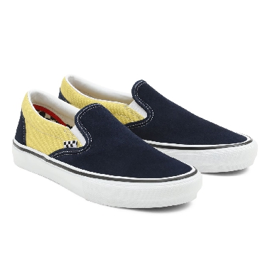 Vans Skate Slip-On Blue Classic Mens Womens - navy/gold VN0A5FCANGL Shoes