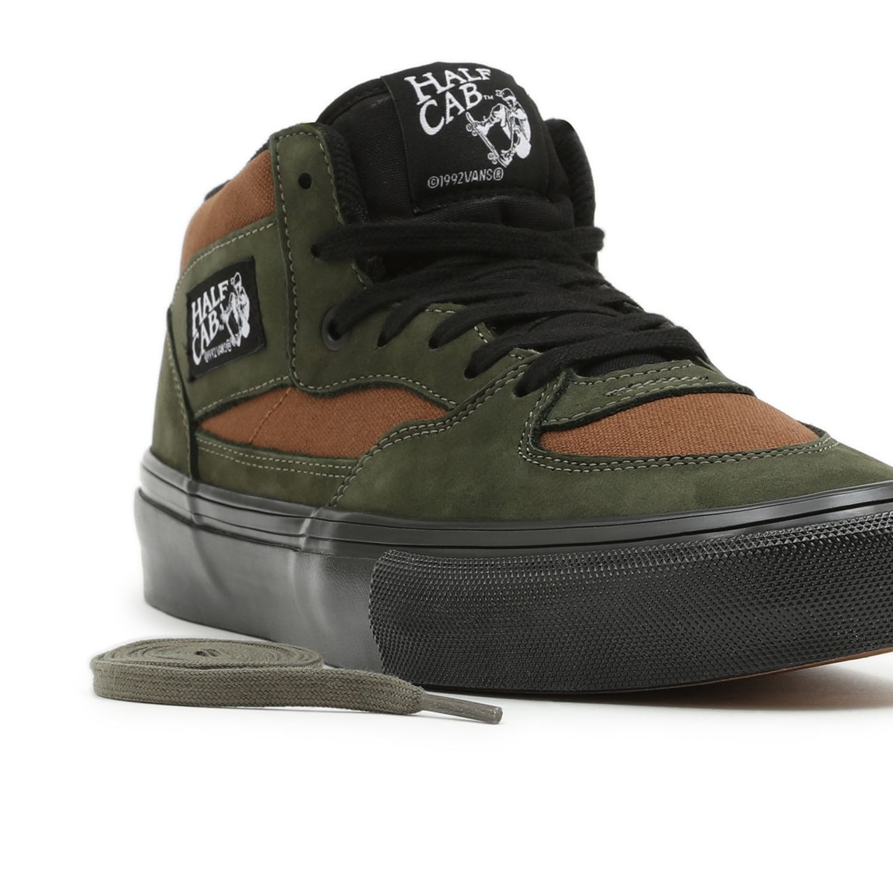 Vans Nubuck Skate Half Cab Green Classic Mens Womens - (Nubuck) Beef/Broccoli VN0A5FCD89J Shoes