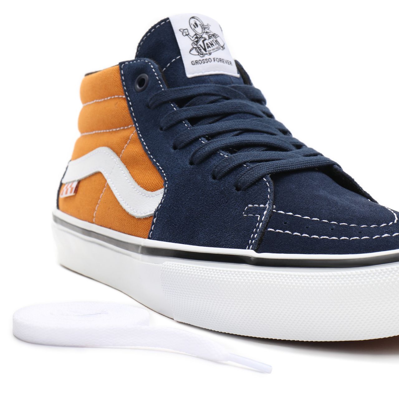 Vans Skate Grosso Mid Orange Classic Mens Womens - navy/orange VN0A5FCGYG9 Shoes