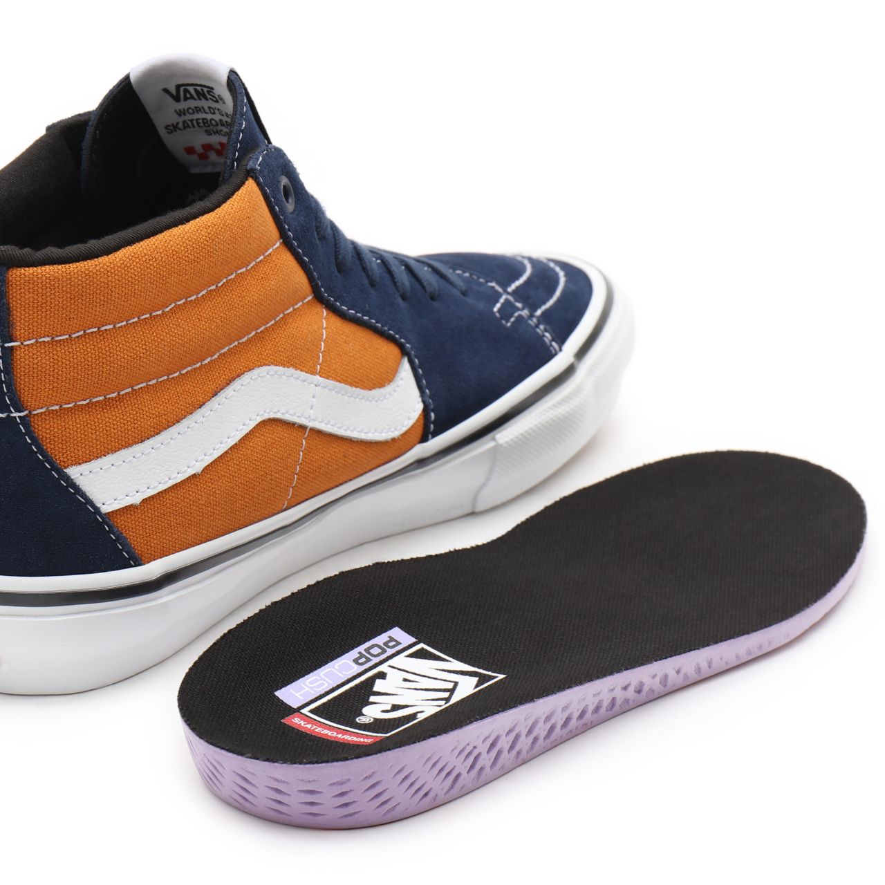 Vans Skate Grosso Mid Orange Classic Mens Womens - navy/orange VN0A5FCGYG9 Shoes