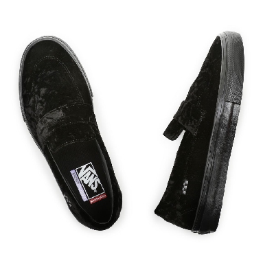 Vans Velvet Skate Style 53 Black Classic Mens Womens - (Velvet) Black VN0A5HEL5AA Shoes