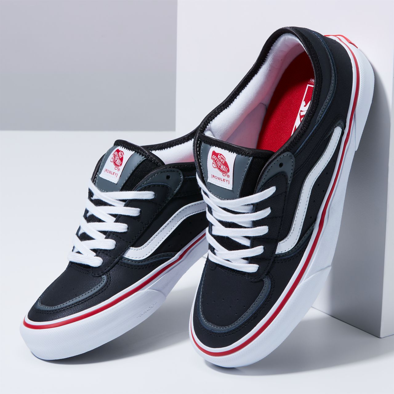 Vans Rowley Black Classic Mens Womens - Black/White/Red VN0A5KQTBWT Shoes