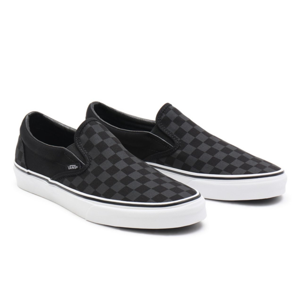 Vans Checkerboard Classic Slip-On Black Classic Mens Womens - (Checkerboard)Black/Black VN000EYE276 Shoes