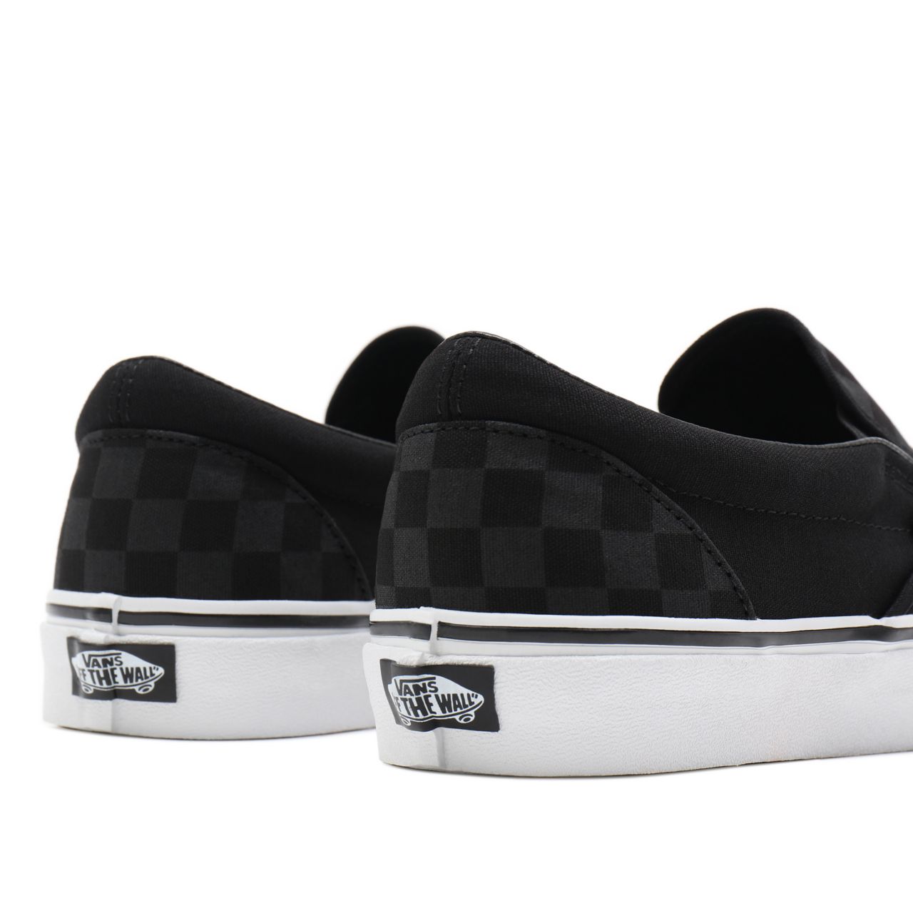 Vans Checkerboard Classic Slip-On Black Classic Mens Womens - (Checkerboard)Black/Black VN000EYE276 Shoes