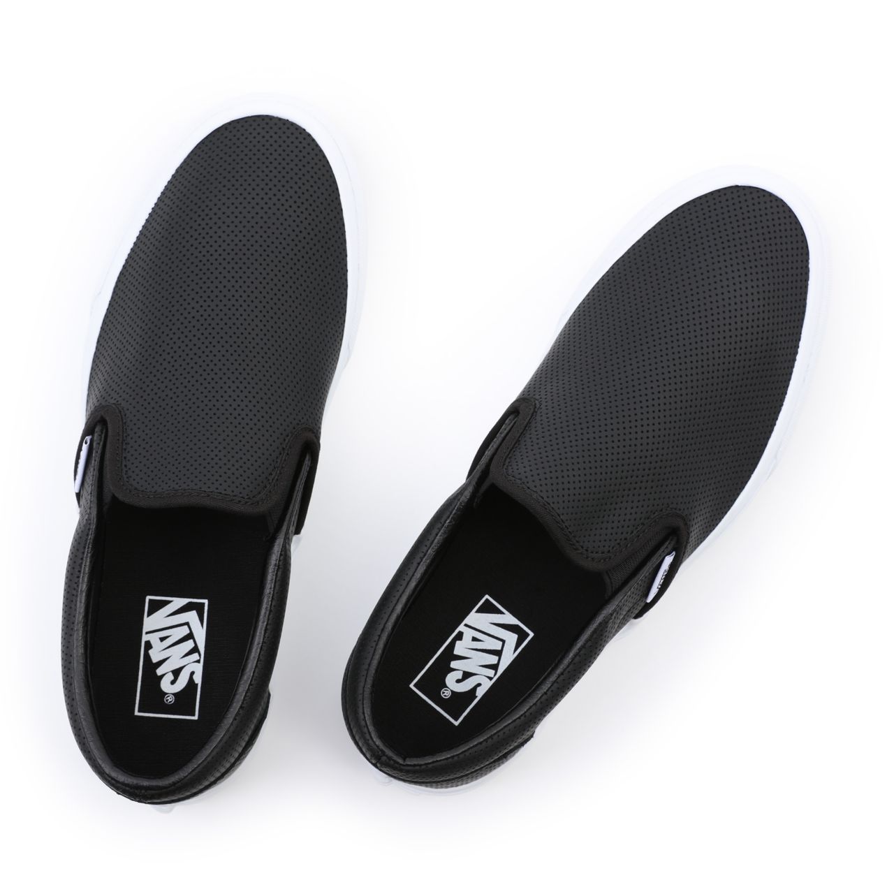 Vans Perf Leather Classic Slip-On Black Classic Mens Womens - (Perf Leather) Black VN000XG8DJ6 Shoes