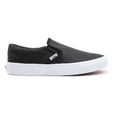 Vans Perf Leather Classic Slip-On Black Classic Mens Womens - (Perf Leather) Black VN000XG8DJ6 Shoes