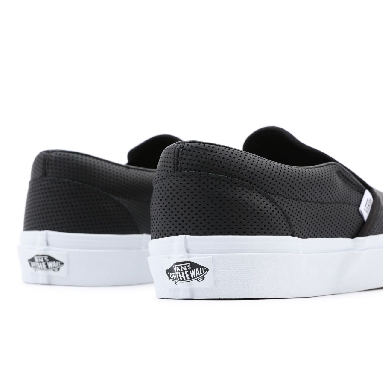 Vans Perf Leather Classic Slip-On Black Classic Mens Womens - (Perf Leather) Black VN000XG8DJ6 Shoes