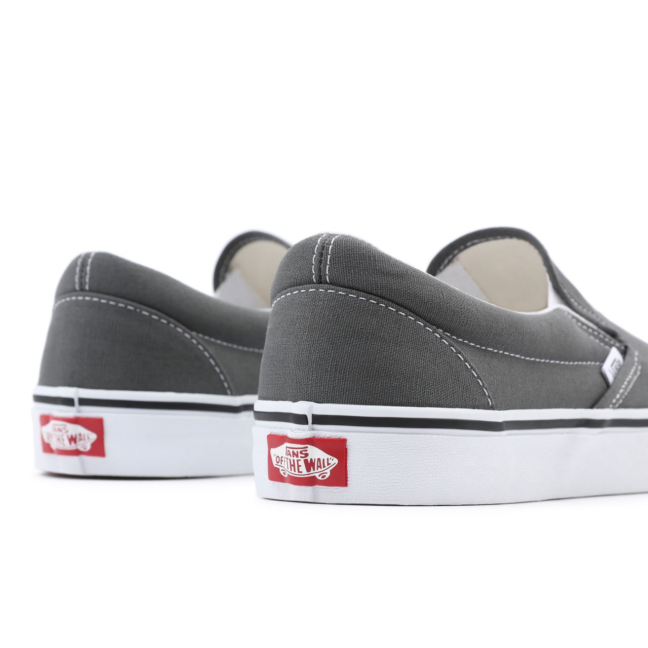 Vans Canvas Classic Slip-On Grey Classic Mens Womens - Charcoal (Canvas) VN000EYECHR Shoes