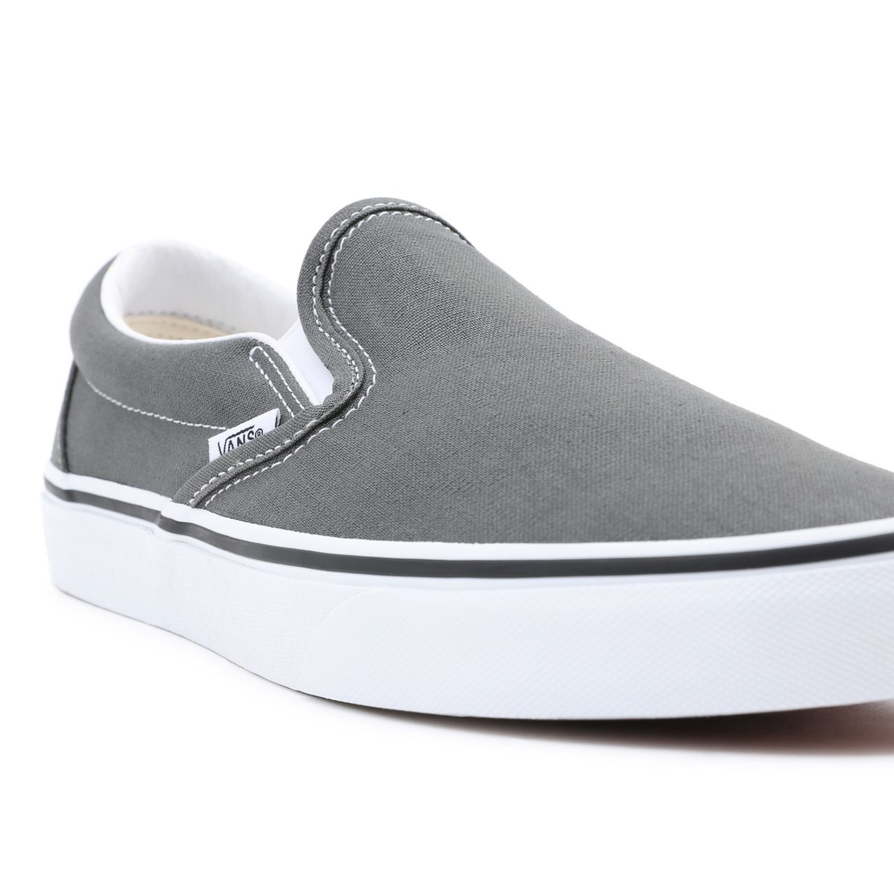 Vans Canvas Classic Slip-On Grey Classic Mens Womens - Charcoal (Canvas) VN000EYECHR Shoes