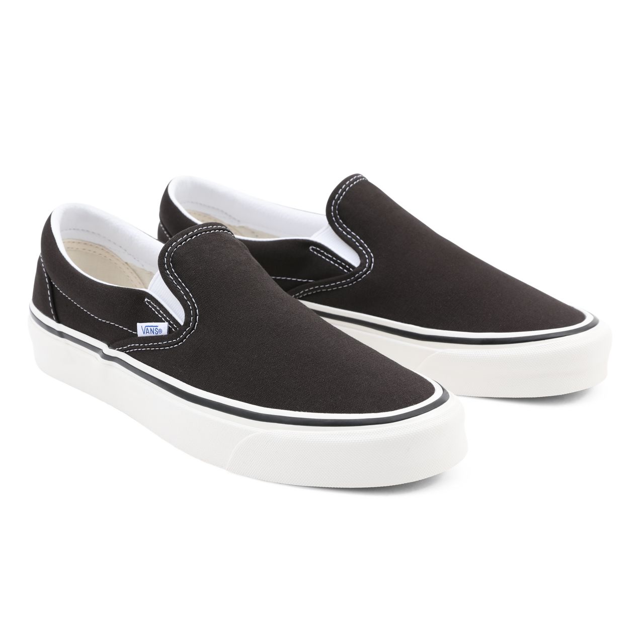 Vans Anaheim Factory Classic Slip-On 98 DX Black Classic Mens Womens - (Anaheim Factory) Og Black VN0A3JEXUDA Shoes