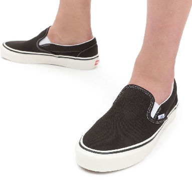 Vans Anaheim Factory Classic Slip-On 98 DX Black Classic Mens Womens - (Anaheim Factory) Og Black VN0A3JEXUDA Shoes