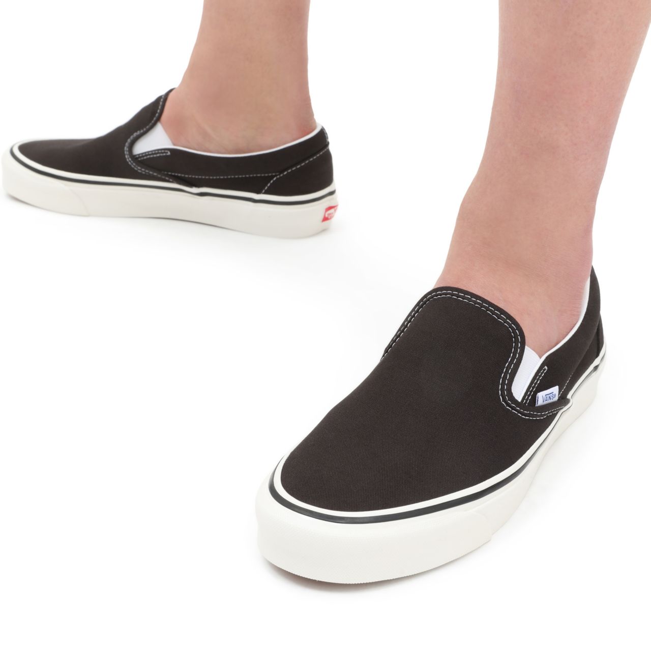 Vans Anaheim Factory Classic Slip-On 98 DX Black Classic Mens Womens - (Anaheim Factory) Og Black VN0A3JEXUDA Shoes