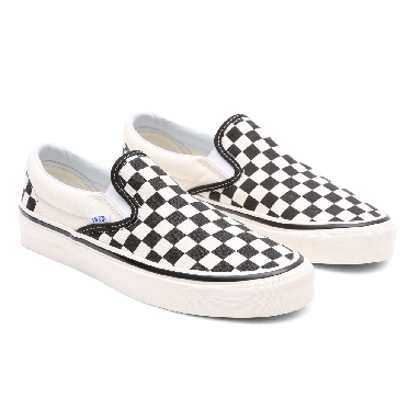 Vans Anaheim Factory Classic Slip-On 98 DX Black Classic Mens Womens - (Anaheim Factory) Checkerboard/Black/White VN0A3JEXPU1 Shoes