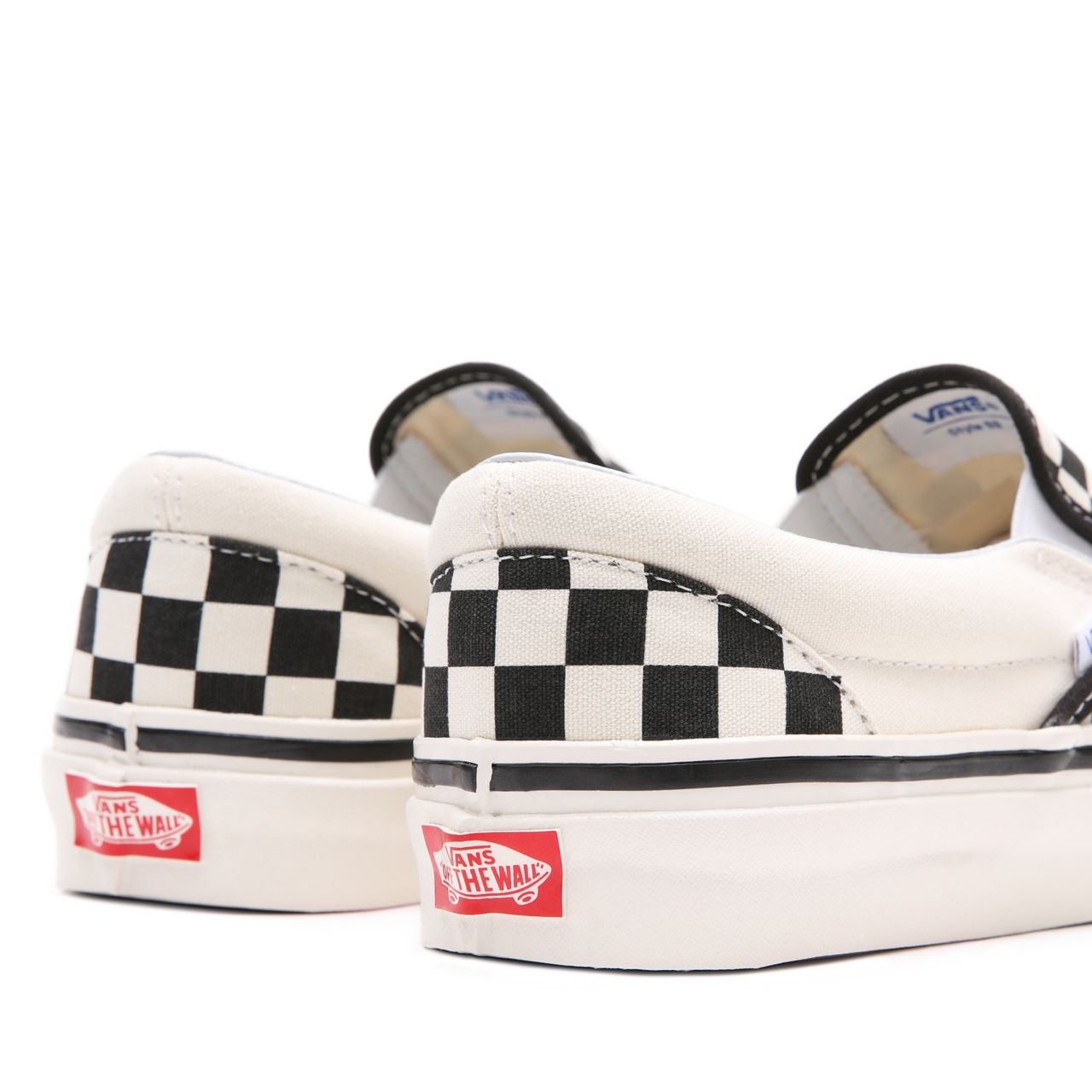 Vans Anaheim Factory Classic Slip-On 98 DX Black Classic Mens Womens - (Anaheim Factory) Checkerboard/Black/White VN0A3JEXPU1 Shoes