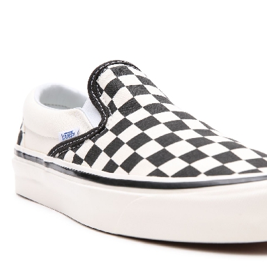 Vans Anaheim Factory Classic Slip-On 98 DX Black Classic Mens Womens - (Anaheim Factory) Checkerboard/Black/White VN0A3JEXPU1 Shoes