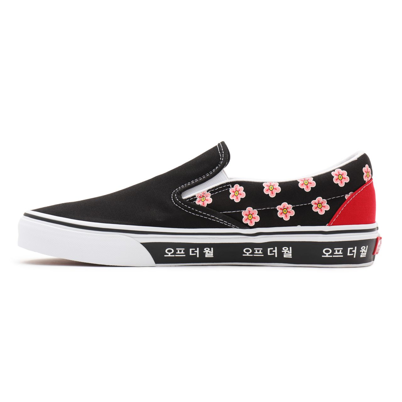 Vans Korean Typography Classic Slip-On Black Classic Mens Womens - (Korean Typography) racing red/true blue VN0A33TB9HW Shoes