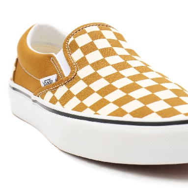 Vans Checkerboard Classic Slip-On Brown Classic Mens Womens - (Checkerboard) golden brown/true white VN0A33TB9HN Shoes