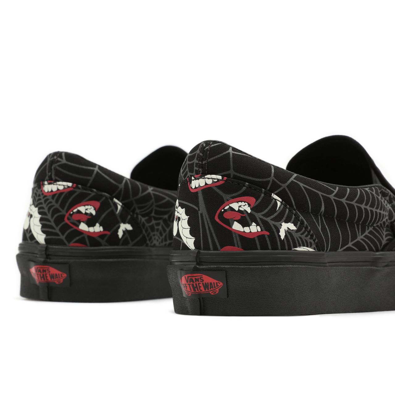 Vans Glow Frights Classic Slip-On Black Classic Mens Womens - (Glow Frights) Black/Black VN000XG88MG Shoes