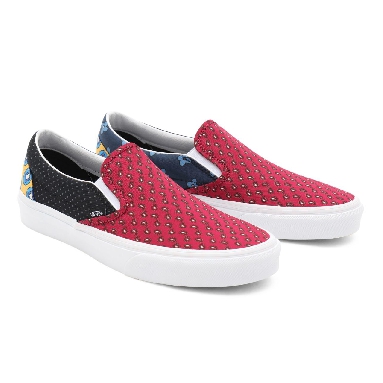 Vans Tie Print Mix Classic Slip-On Red Classic Mens Womens - (Tie Print Mix) black/multi VN0A33TB9HX Shoes