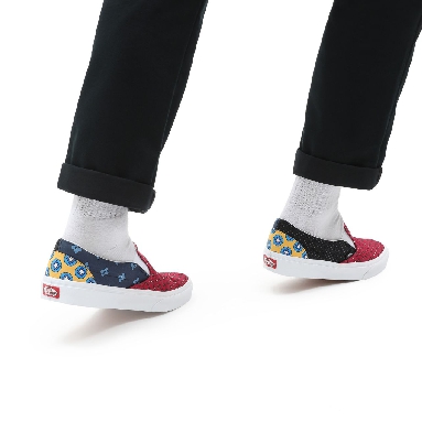 Vans Tie Print Mix Classic Slip-On Red Classic Mens Womens - (Tie Print Mix) black/multi VN0A33TB9HX Shoes