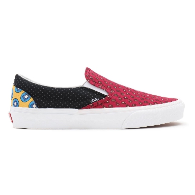 Vans Tie Print Mix Classic Slip-On Red Classic Mens Womens - (Tie Print Mix) black/multi VN0A33TB9HX Shoes