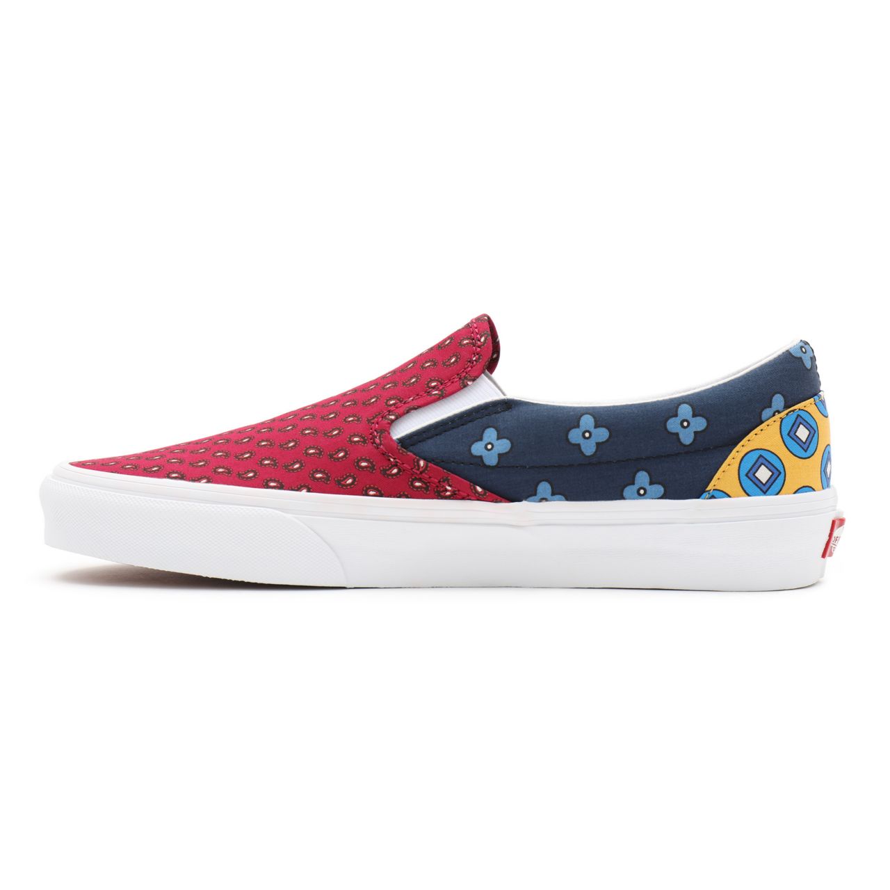 Vans Tie Print Mix Classic Slip-On Red Classic Mens Womens - (Tie Print Mix) black/multi VN0A33TB9HX Shoes